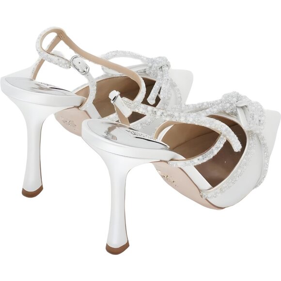Women's Badgley Mischka Elaine Pointed Pump Soft White US 8.5 - Picture 3 of 6